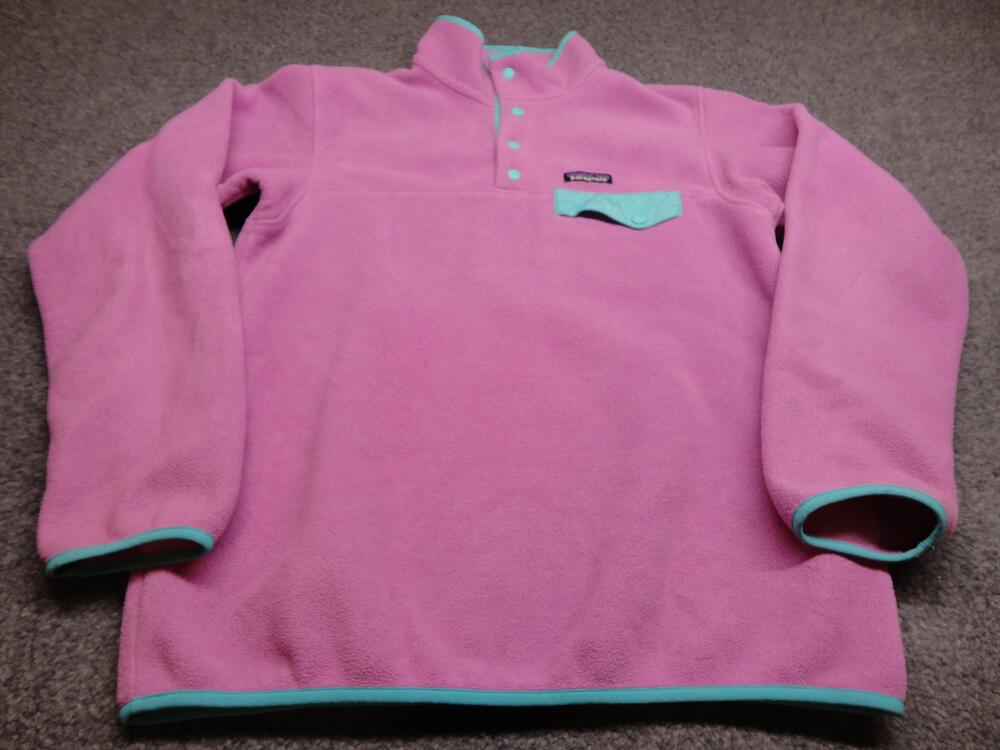 Patagonia Pullover Womens Medium Pink Sea Foam Synchilla Snap-T Fleece